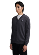 Retro Button Through Cardigan - Anthracite