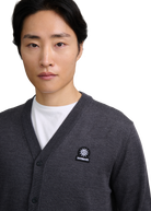 Retro Button Through Cardigan - Anthracite