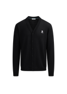 Retro Button Through Cardigan - Black