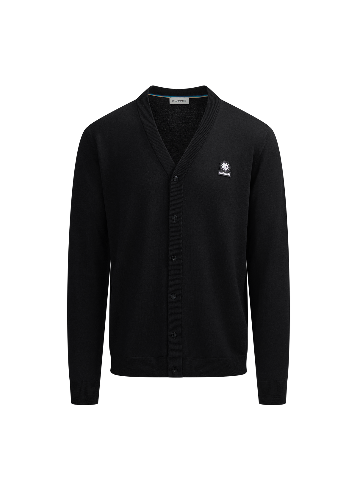 Retro Button Through Cardigan - Black