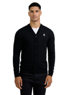 Retro Button-Through Cardigan - Black