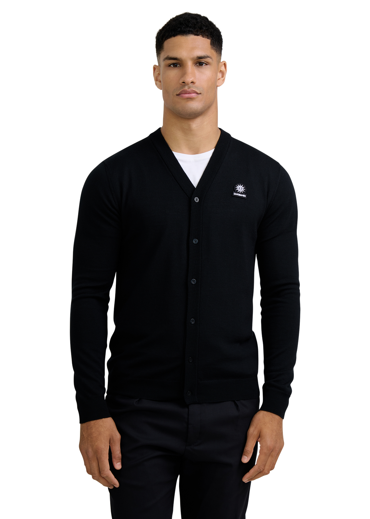 Retro Button-Through Cardigan - Black