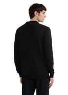 Retro Button Through Cardigan - Black