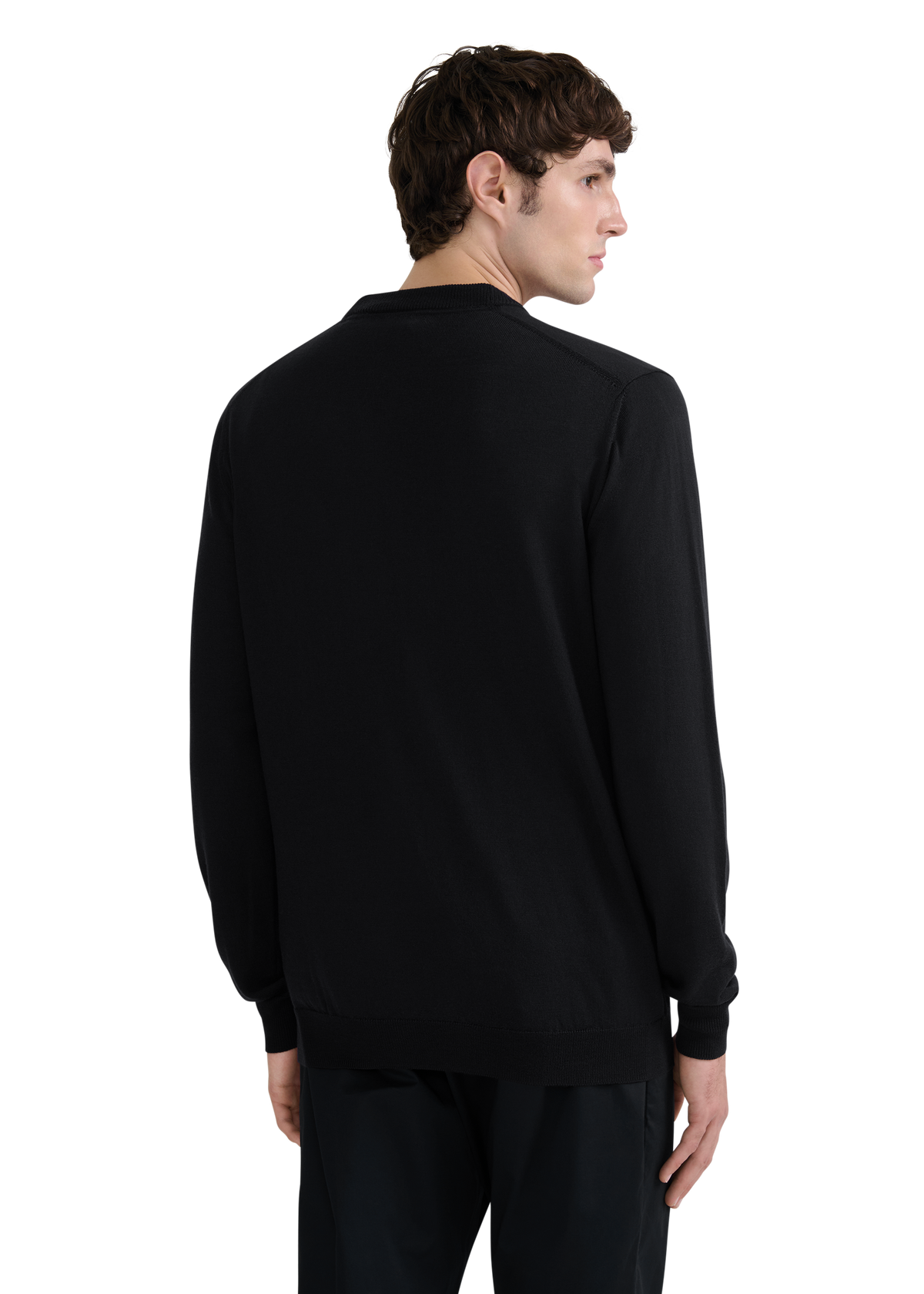 Retro Button Through Cardigan - Black