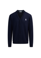 Retro Button Through Cardigan - Navy