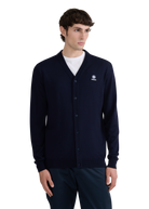 Retro Button Through Cardigan - Navy