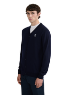 Retro Button Through Cardigan - Navy