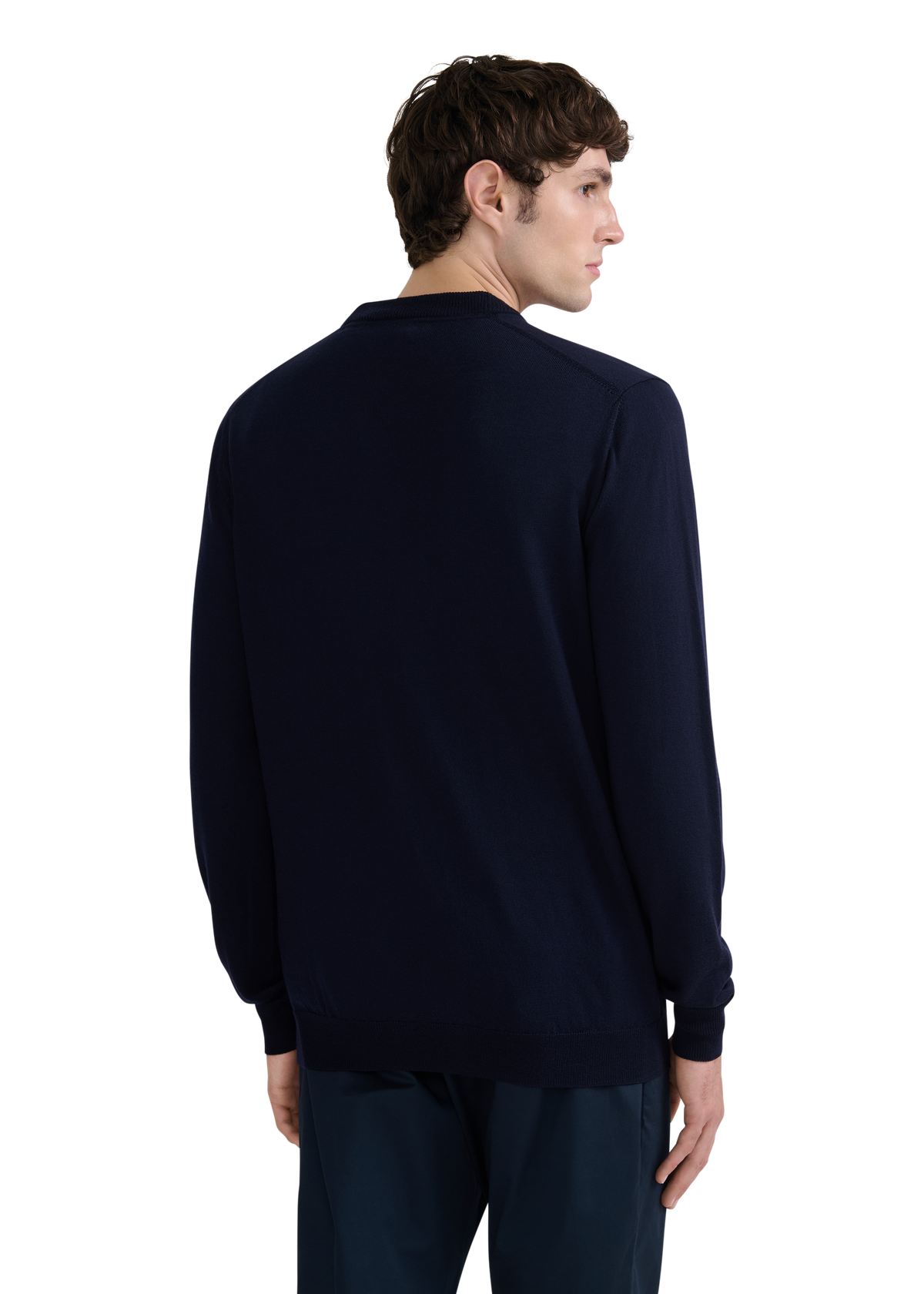 Retro Button Through Cardigan - Navy