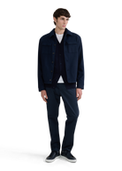 Retro Button Through Cardigan - Navy