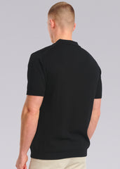 Sandbanks Knitted Revere Polo Shirt - Black