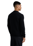 Intarsia Rope Knitted Jumper - Black