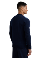 Intarsia Rope Knitted Jumper - Navy