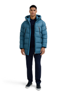 Merino Wool Tri-Colour Tipped Cardigan - Navy