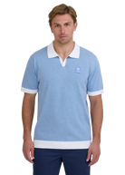 Sandbanks Revere Collar Polo - Dusty Blue