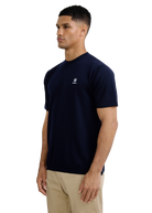 Merino Wool Knitted T-Shirt - Navy
