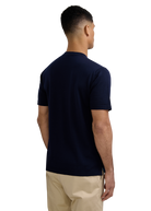 Merino Wool Knitted T-Shirt - Navy