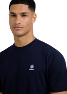 Merino Wool Knitted T-Shirt - Navy