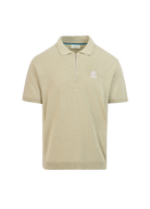 Knitted Stone Polo with Sandbanks Badge 