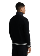 Hybrid Full-Zip Puffer Cardigan - Black