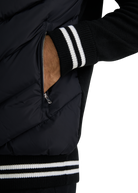 Hybrid Full-Zip Puffer Cardigan - Black