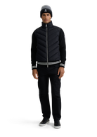Hybrid Full-Zip Puffer Cardigan - Black