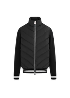 Hybrid Full-Zip Puffer Cardigan - Black