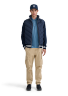 Hybrid Full-Zip Puffer Cardigan - Navy
