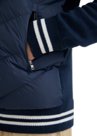 Hybrid Full-Zip Puffer Cardigan - Navy