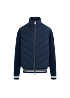 Hybrid Full-Zip Puffer Cardigan - Navy