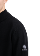 Zip-Through Funnel Neck Cardigan - Black