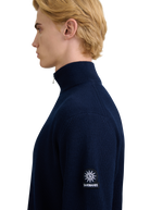 Zip-Through Funnel Neck Cardigan - Navy