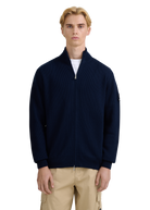Zip-Through Funnel Neck Cardigan - Navy