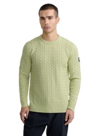 Sandbanks Merino Wool Cable Knit Jumper - Sage