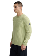 Sandbanks Merino Wool Cable Knit Jumper - Sage
