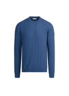Sandbanks Merino Wool Cable Knit Jumper - Teal