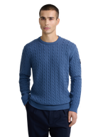 Sandbanks Merino Wool Cable Knit Jumper - Teal