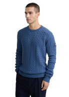Sandbanks Merino Wool Cable Knit Jumper - Teal