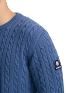 Sandbanks Merino Wool Cable Knit Jumper - Teal
