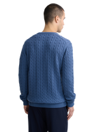 Sandbanks Merino Wool Cable Knit Jumper - Teal