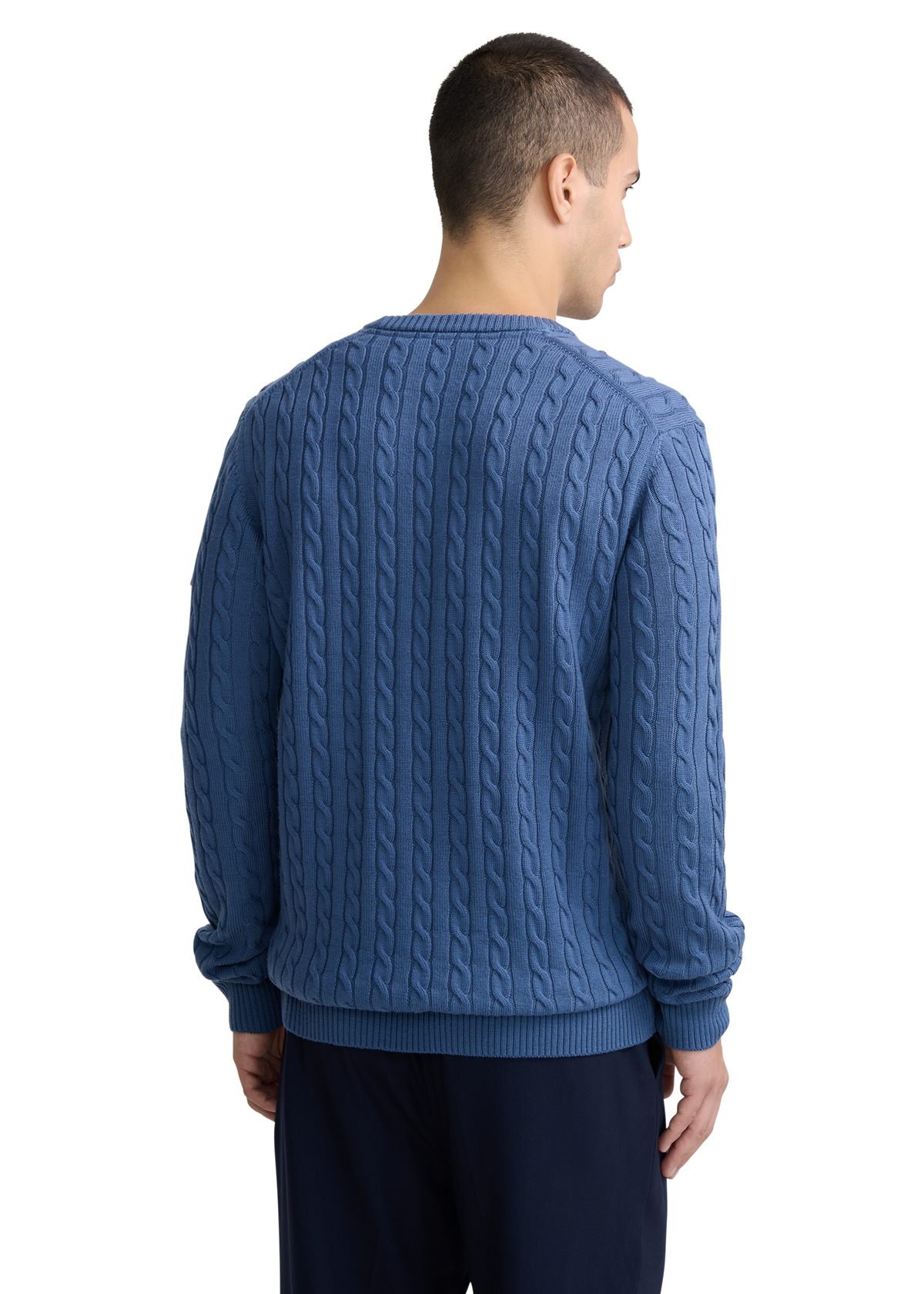 Sandbanks Merino Wool Cable Knit Jumper - Teal