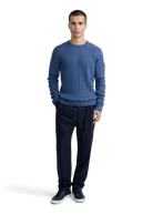 Sandbanks Merino Wool Cable Knit Jumper - Teal