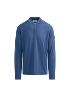 Sandbanks Merino Wool Zip Polo Shirt - Teal