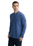 Sandbanks Merino Wool Zip Polo Shirt - Teal