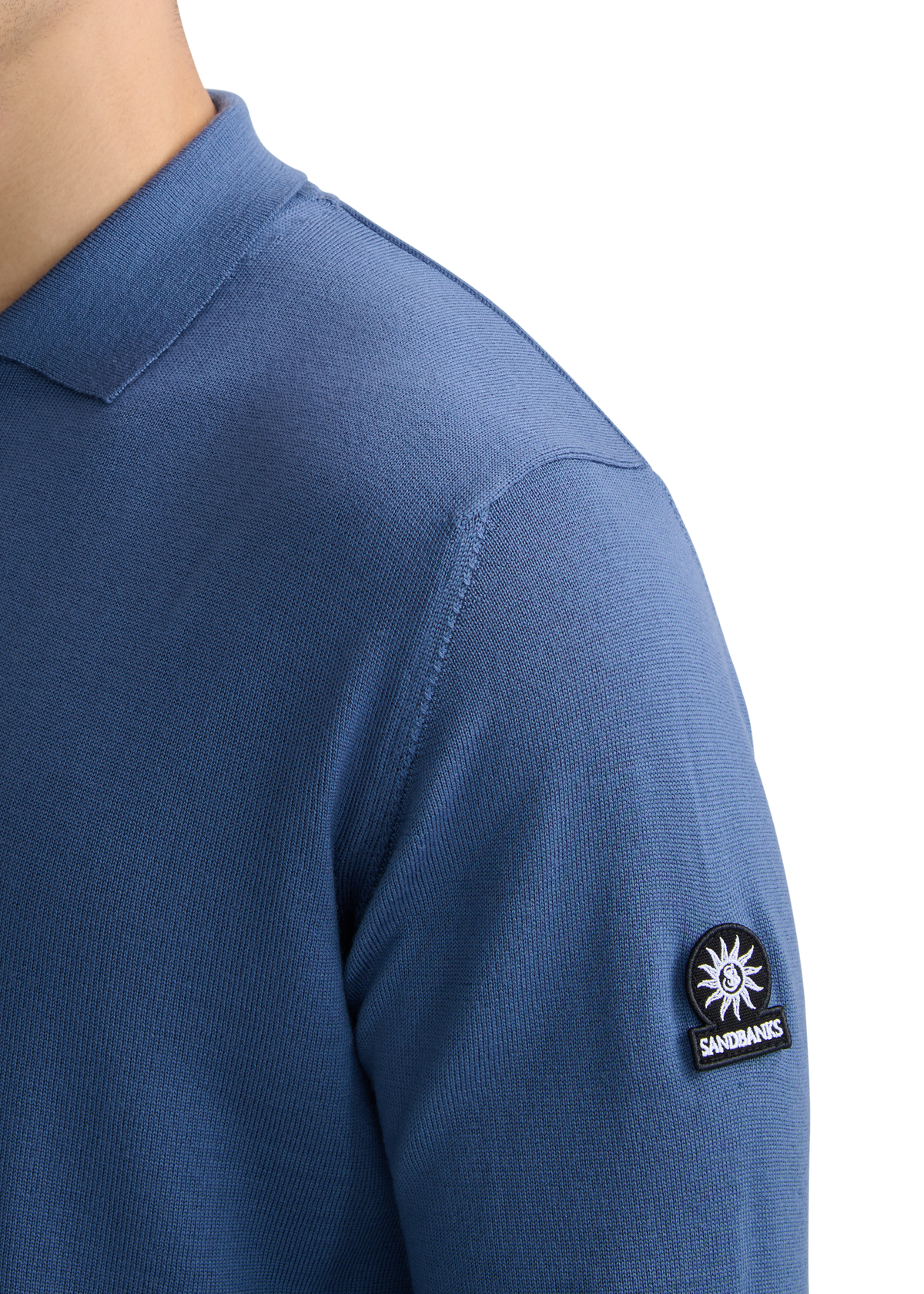 Sandbanks Merino Wool Zip Polo Shirt - Teal