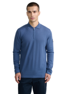 Sandbanks Merino Wool Zip Polo Shirt - Teal