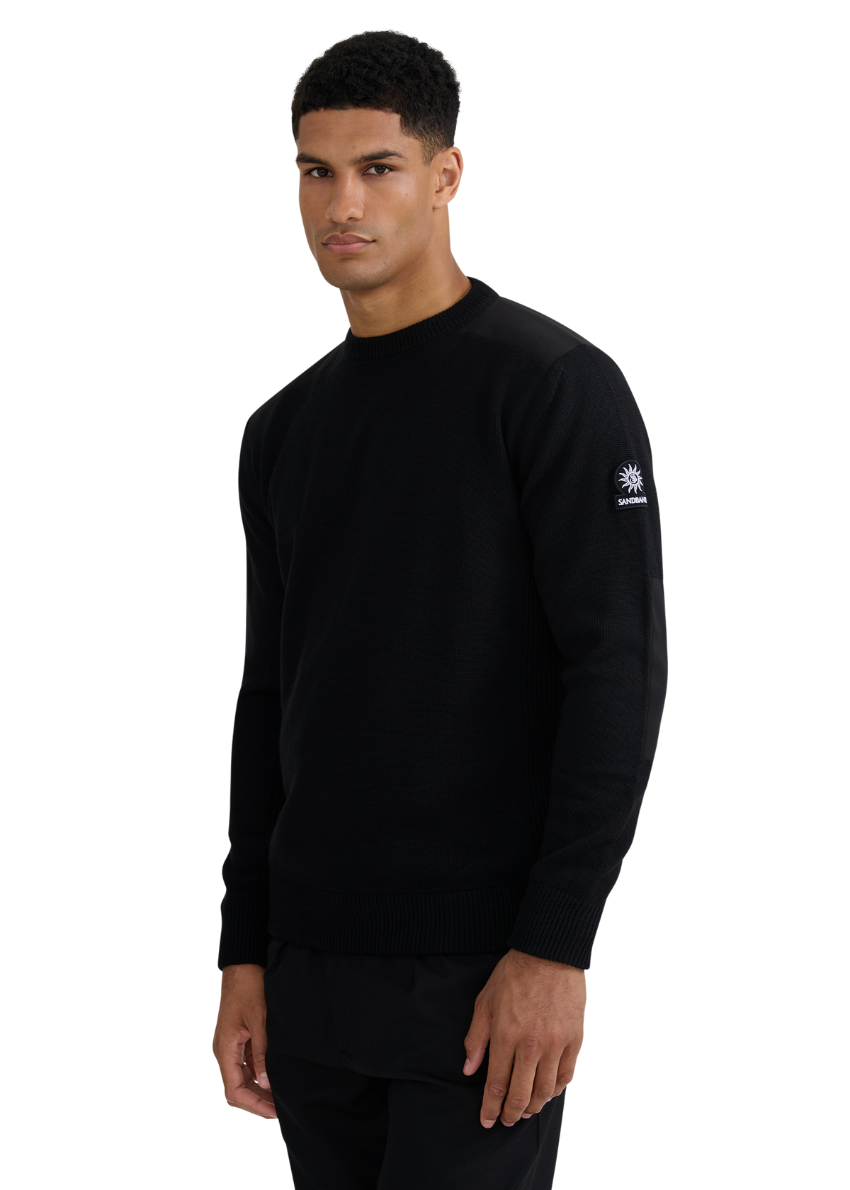 Sandbanks Tech Knitted Jumper - Black