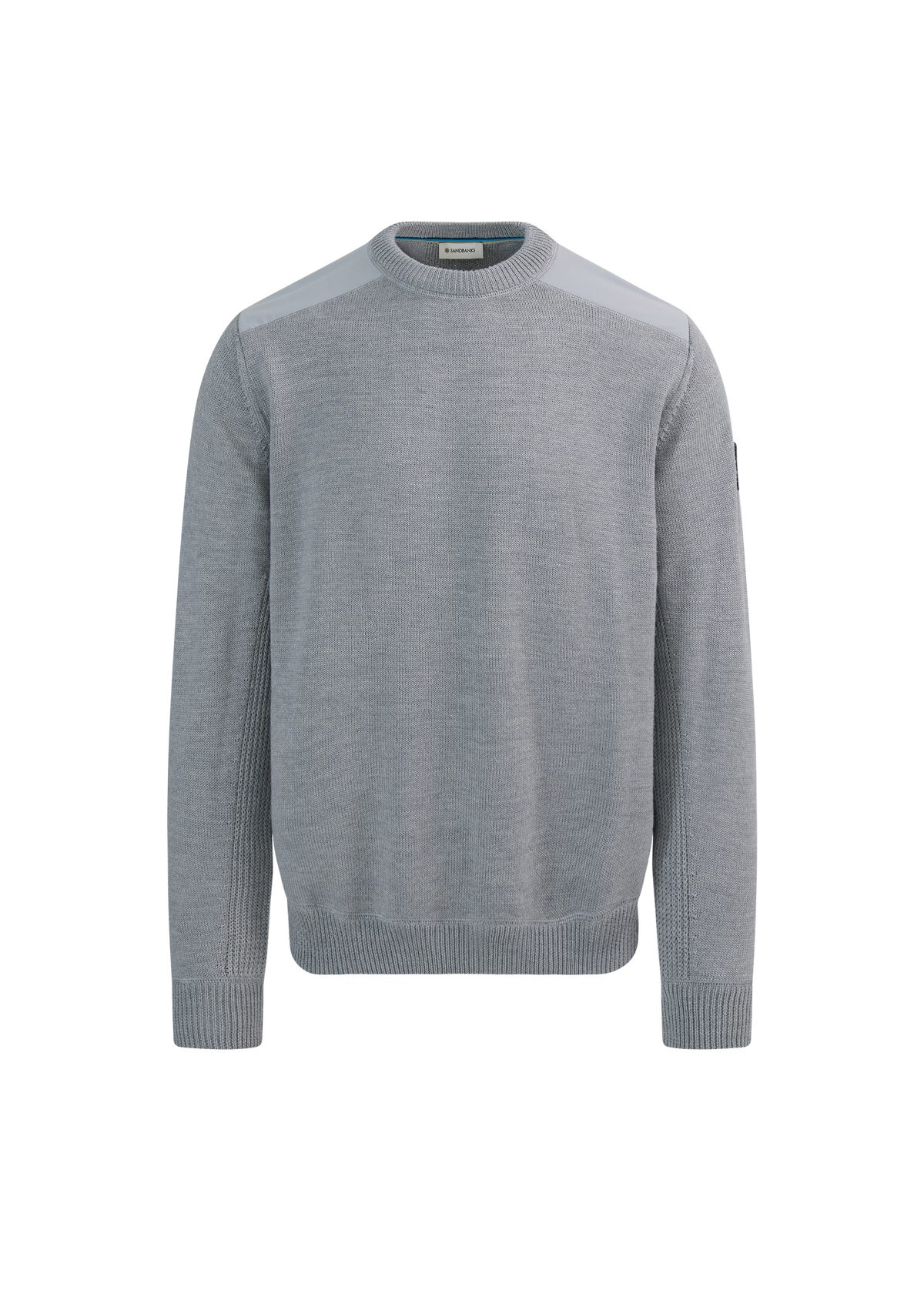 Sandbanks Tech Knitted Jumper - Light Grey