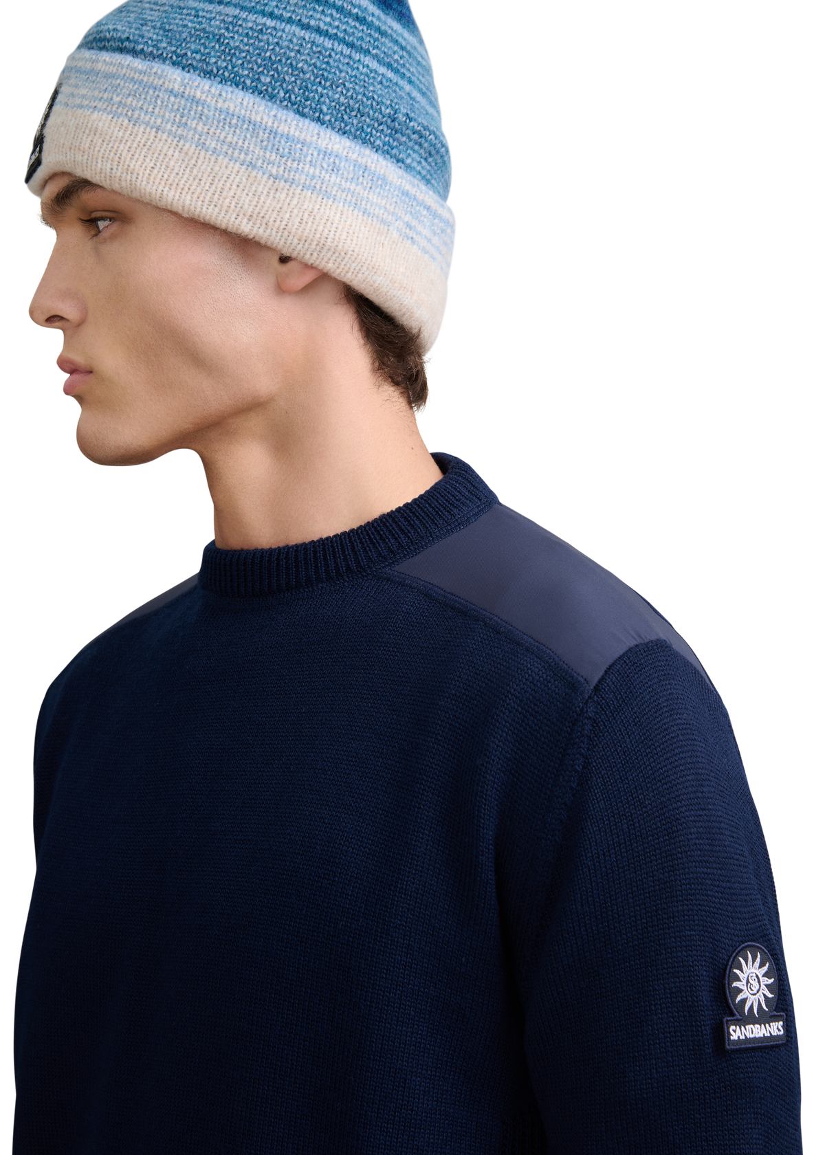 Sandbanks Tech Knitted Jumper - Navy