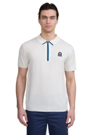Sandbanks Merino Wool Zip Polo - Vanilla