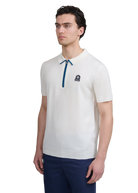 Sandbanks Merino Wool Zip Polo - Vanilla